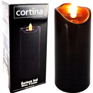 Świeca Led 1/20/WAX Ruchomy płomień Czerwona/Czarna (12,5 cm)