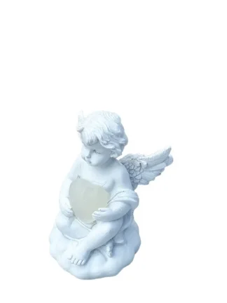 Figurka aniołka Świecące serce Led (12 cm)