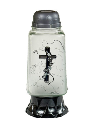 Znicz solarny Z1240 APL Srebrny (26cm)