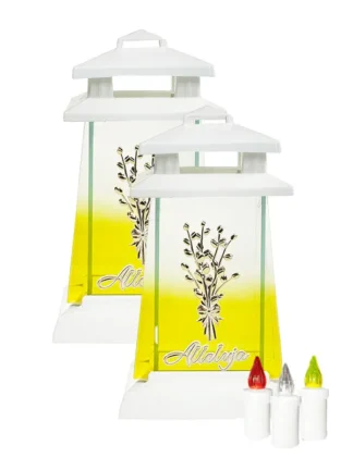 Zestaw – 2x Znicz Wielkanocny z wkładem Led ZSz1/Trapez WZ38 (29cm)