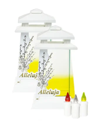 Zestaw – 2x Znicz Wielkanocny z wkładem Led ZSz1/Trapez WZ33 (29cm)