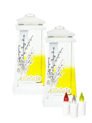 Zestaw – 2x Znicz Wielkanocny z wkładem Led ZSz2/T MINI WZ38