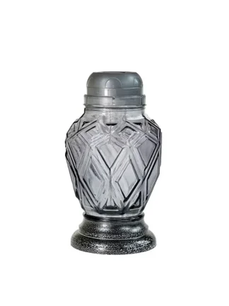 Znicz solarny Z89 Srebro (21cm)