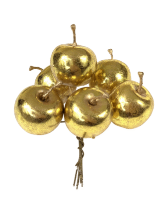 Jabłuszka 3.5 cm (pęczek 6 szt.) M92327 Gold (złoto patynowane)