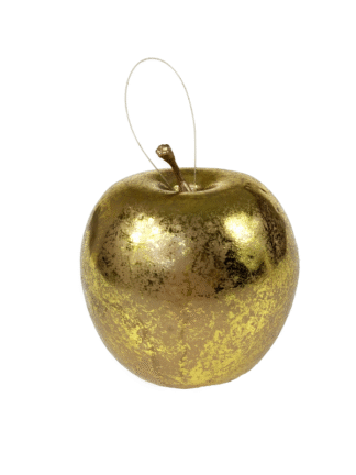 Ozdoba Jabłko z zawieszką (7,5 cm) M92328 Gold