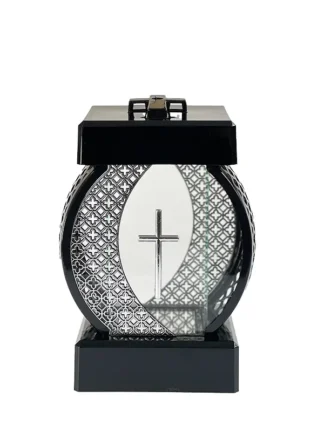 Kapliczka Glamour Koło Ratan + Dekor Srebro (28cm)