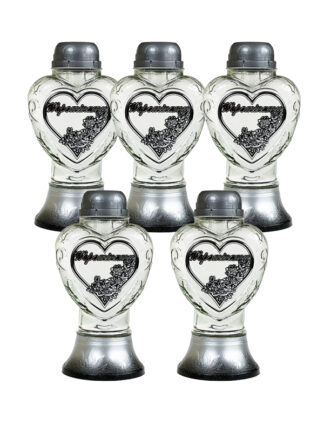 Zestaw - 5x Znicz solarny S7 "Wspominamy" (27cm)