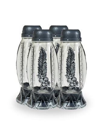 Znicz solarny srebrny S797 4szt.