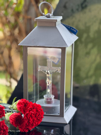 Latarenka LED z Jezusem 10/18/YZE (Szary)