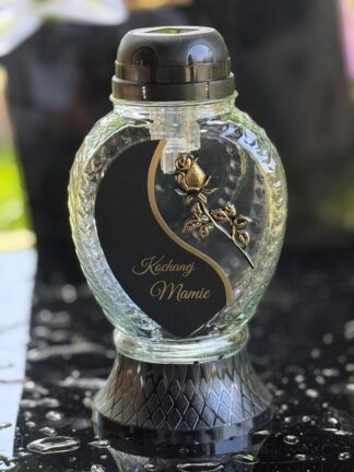 Znicz Solarny ZW273 Róża "Kochanej Mamie" (24cm)