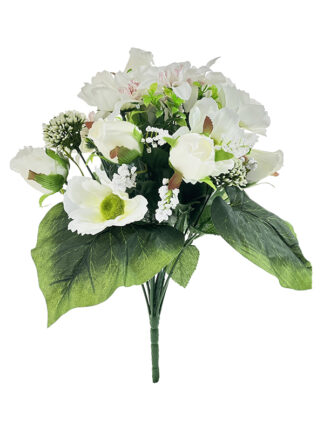 Bukiet J107 Róża, Storczyk, Czosnek ozdobny (40cm)