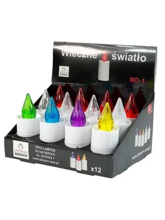 Wkłady do zniczy LED MD-1 MIX 12szt