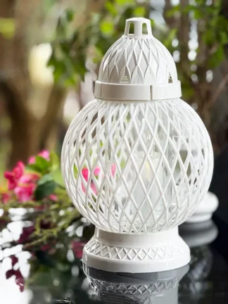 Kapliczka Glamour BIAŁA Kula Karo Duża (39cm)