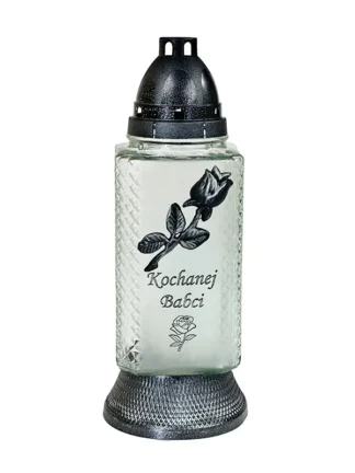 Znicz szklany Z364 Kochanej Babci (29 cm)