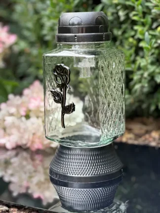 Znicz solarny Z479 APL Róża (21 cm)