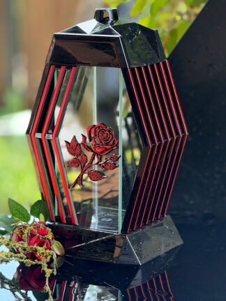 Znicz Kapliczka Lamel Czerwony (37,5 cm)