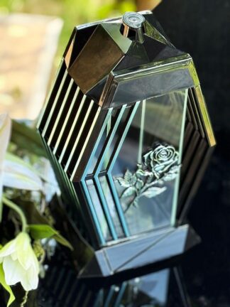 Znicz Kapliczka Lamel Niebieski-Błękit (37,5 cm)