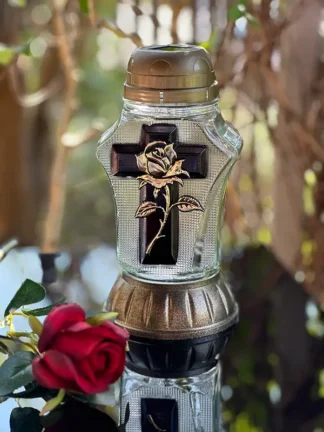 Znicz Solarny S858 Krzyż (21,5cm)