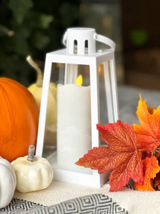 Latarenka do dekoracji Biała 16/22/lgs