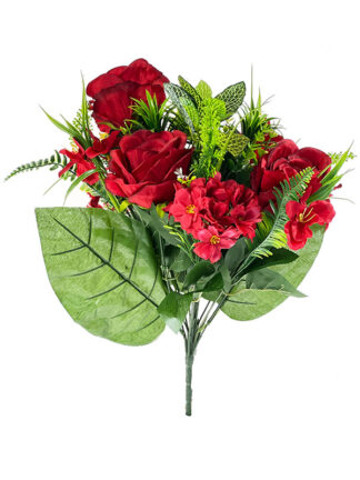 Bukiet mieszany z różą BF9 18 GAŁĄZEK 46 cm (6 kolorów)