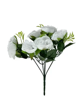 Bukiecik rózy White H098 (27 cm)