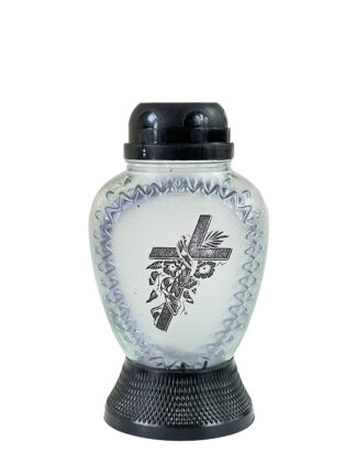 Znicz solarny Z885 Srebro (21cm)