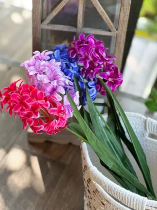 Kwiat sztuczny - Hiacynt G452 Niebieski (49cm)