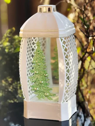 Kapliczka Duża Biała + zielona Choinka (40 cm)