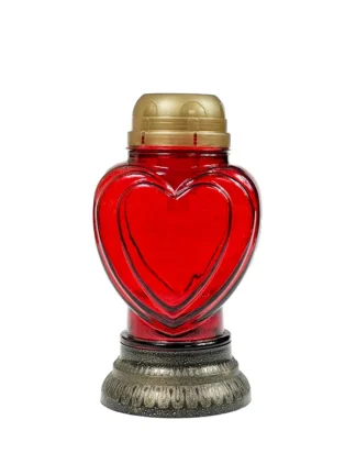 Znicz solarny Z37 Serce (22cm)