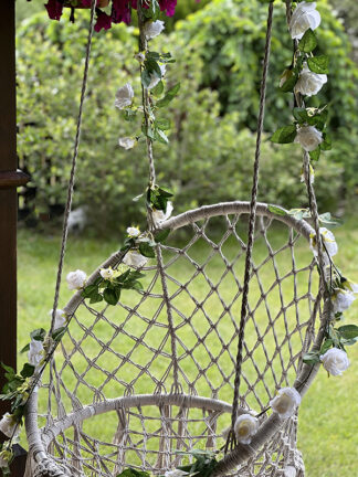 Girlanda z róży ŚLUB WESELE KOMUNIA Ecru (1,8 m) Premium S352