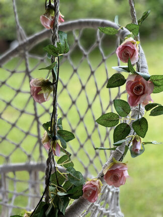 Girlanda z róży ŚLUB WESELE KOMUNIA Róż (1,8 m) Premium S352