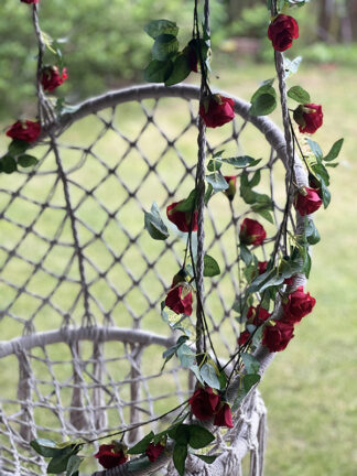 Girlanda z róży ŚLUB WESELE Czerwona (1,8 m) Premium S352