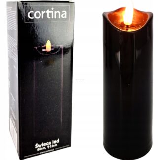 Świeca Led 2/20/WAX Ruchomy płomień Czerwona/Czarna (15 cm)