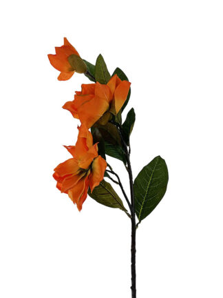 Magnolia satynowa gałązka K2405 S (Pomarańcz) 90 cm