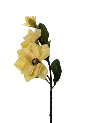 Magnolia satynowa gałązka K2405 S (Żółty) 90 cm