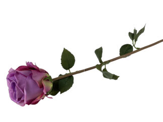 Róża sztuczna „jak żywa” A984A Fiolet/róż 60 cm