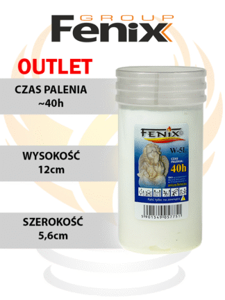 Wkład parafinowy W5L (40h) OUTLET pak. 30szt