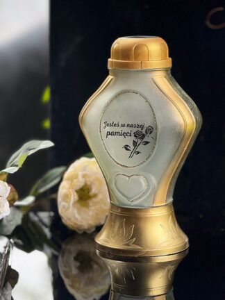 Znicz Solarny Z103 "Jesteś w Naszej pamięci" Złoty